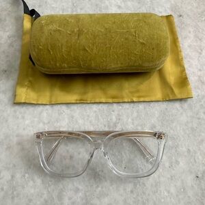 Clear Eyeglasses with Yellow Case